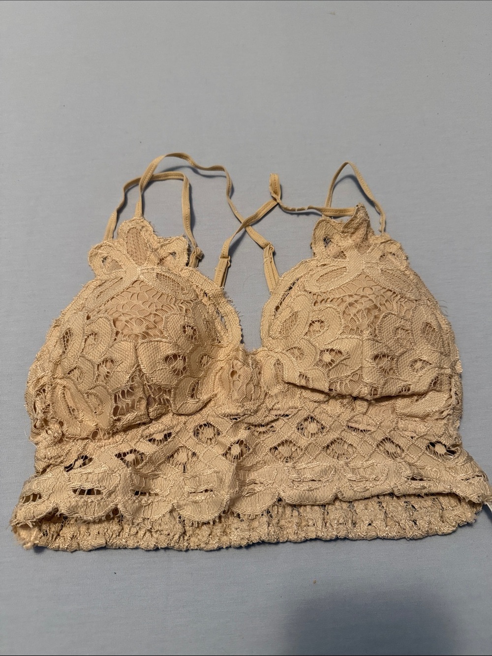 Lace Bralette in Beige - Women's Intimates